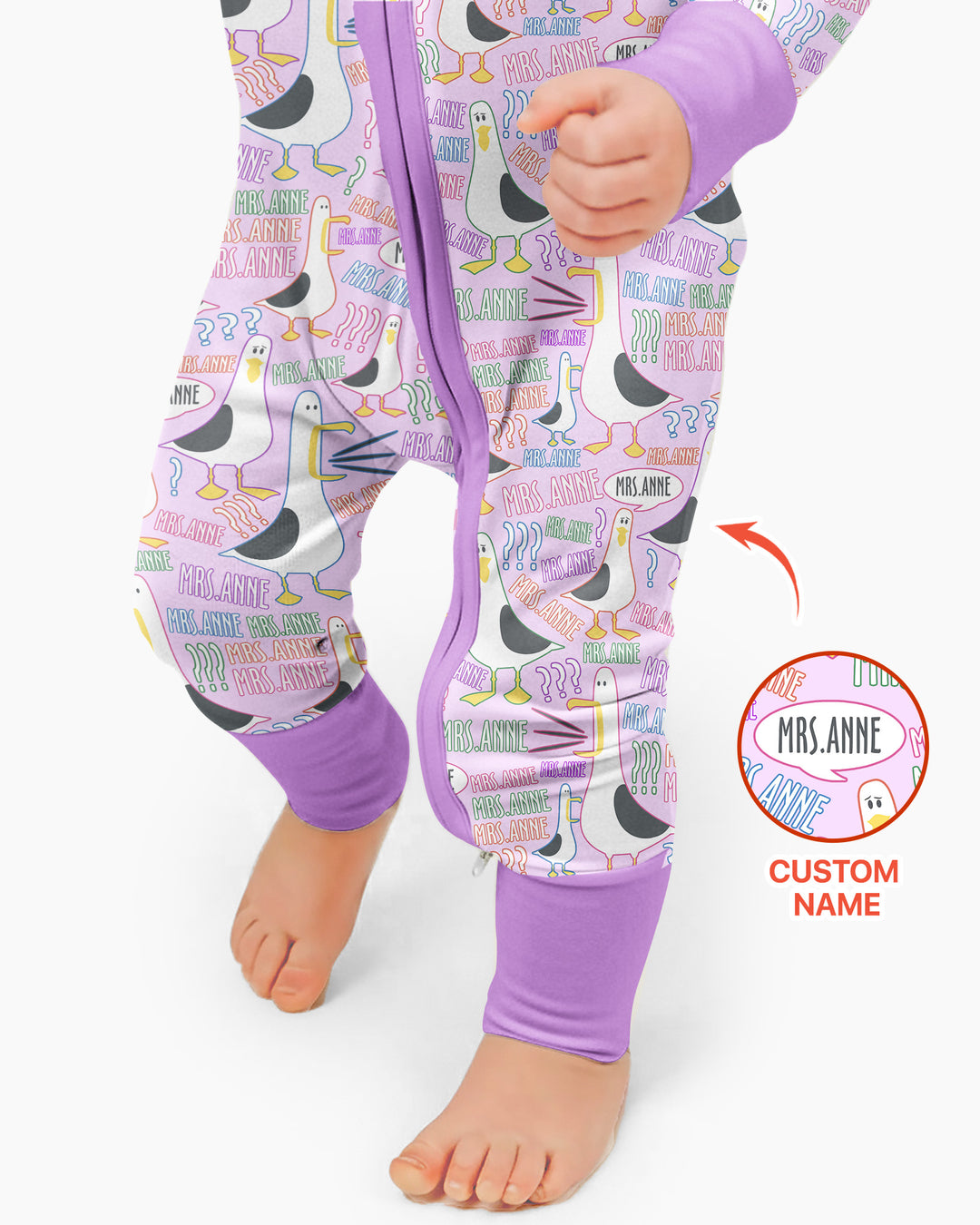 Teacher Teacher Teacher Funny Seagull Bamboo Convertible Zippy