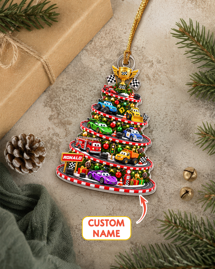Cute Car Cartoon Acrylic Ornament