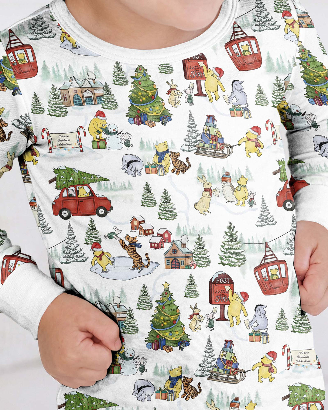 Holiday Village Friends Bamboo Two Piece Long Sleeve Pajama Set