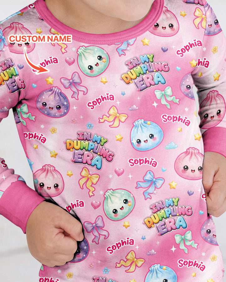 Custom Name In My Dumpling Era Bamboo Two Piece Long Sleeve Pajama Set