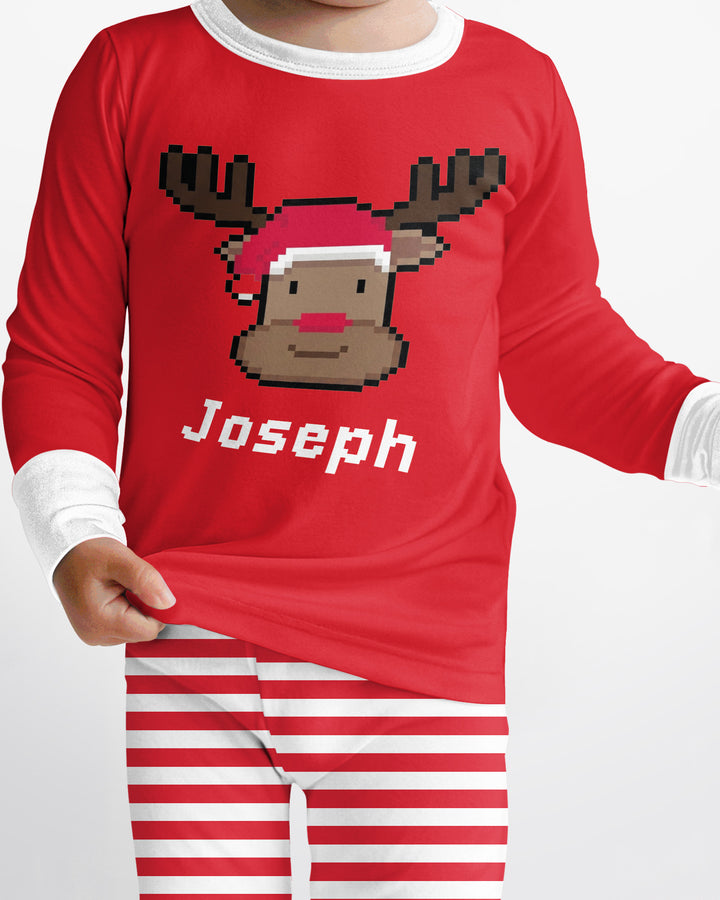 Merry Pixel Pals Bamboo Two Piece Long Sleeve Pajama Set