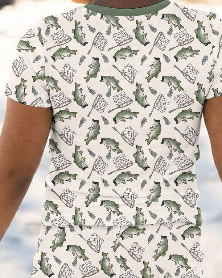 Bass Buddies Bamboo Two Piece Short Sleeve Pyjamas Set