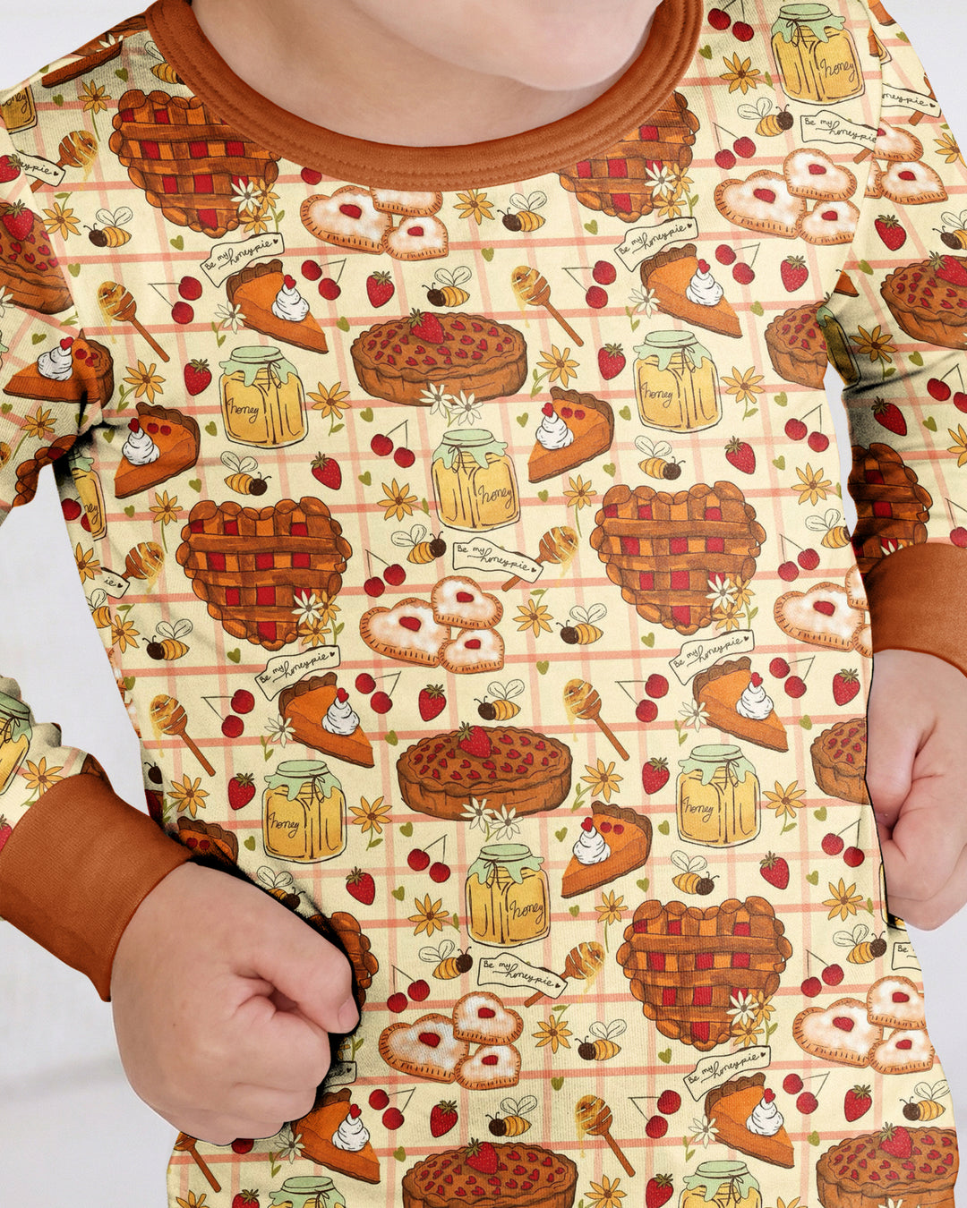 Harvest Pie Picnic Bamboo Two Piece Long Sleeve Pajama Set