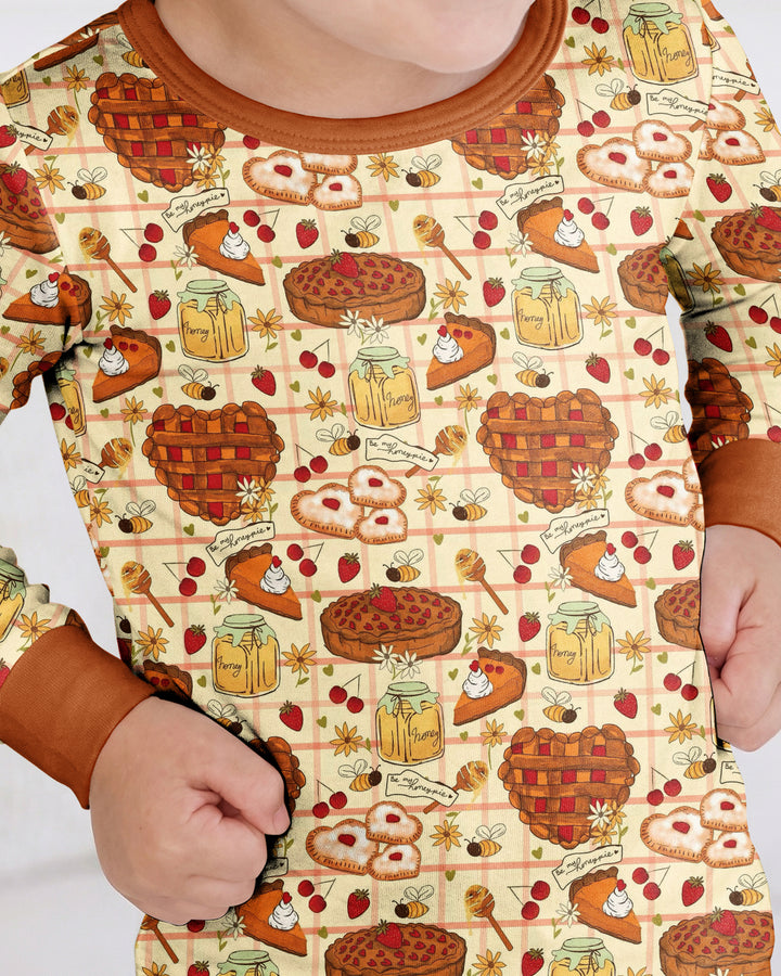 Harvest Pie Picnic Bamboo Two Piece Long Sleeve Pajama Set
