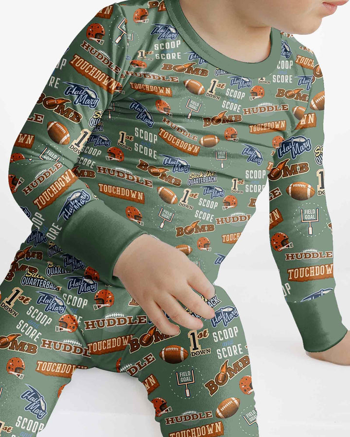 Template Bamboo Two Piece Long Sleeve Pyjamas Set