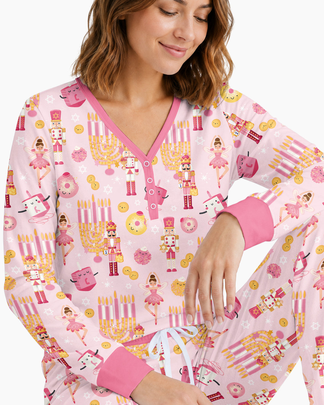 Hanukkah Nutcracker King Family Matching Bamboo Women Pajama Set