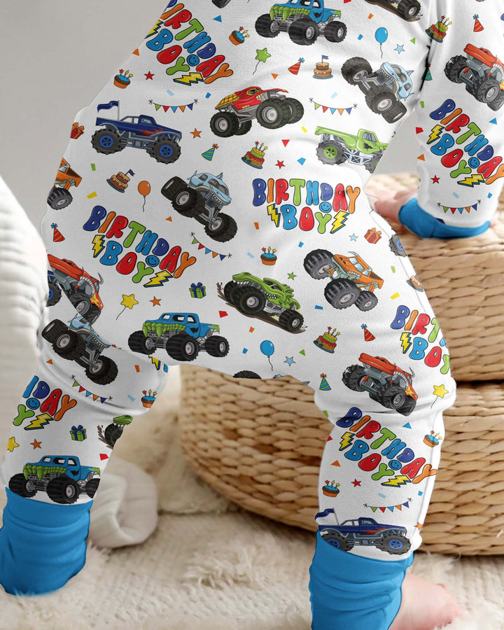 Monster Truck Birthday Boy Bamboo Convertible Zippy