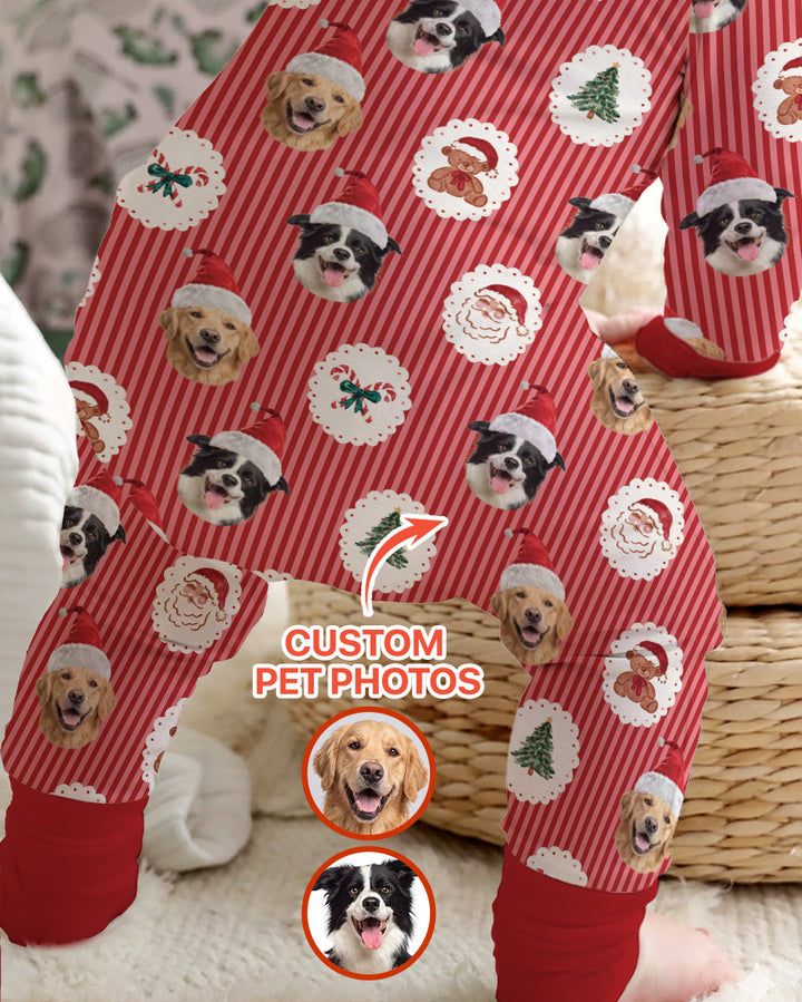 Custom Pet Face Christmas Cameo Bamboo Convertible Zippy