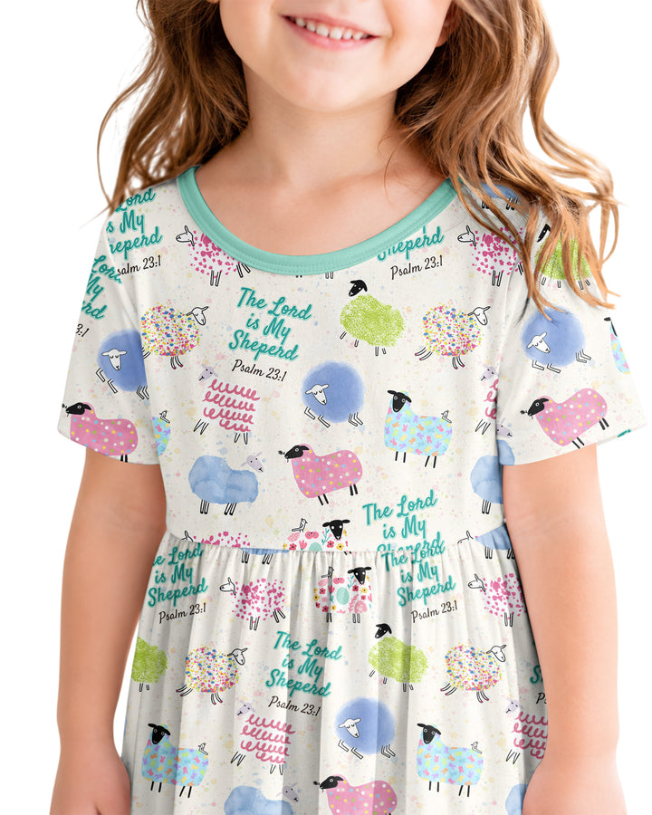 The Lord Is My Shepherd Psalm 23 Bamboo Twirl Dress