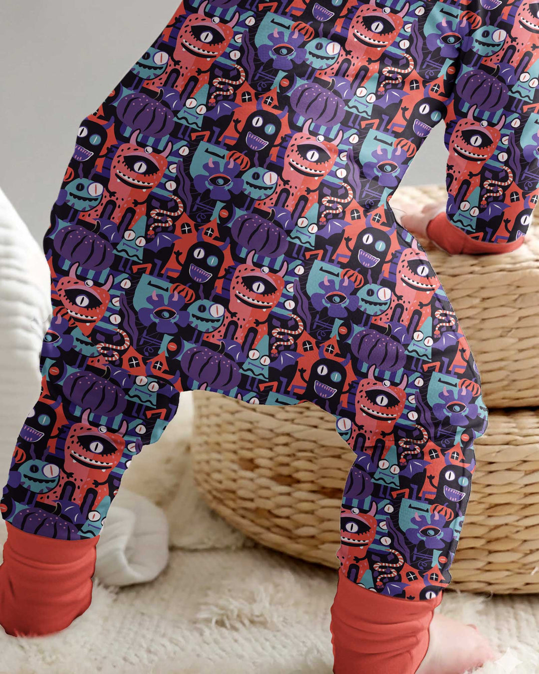 Halloween Multi Eyed Monsters Bamboo Convertible Zippy
