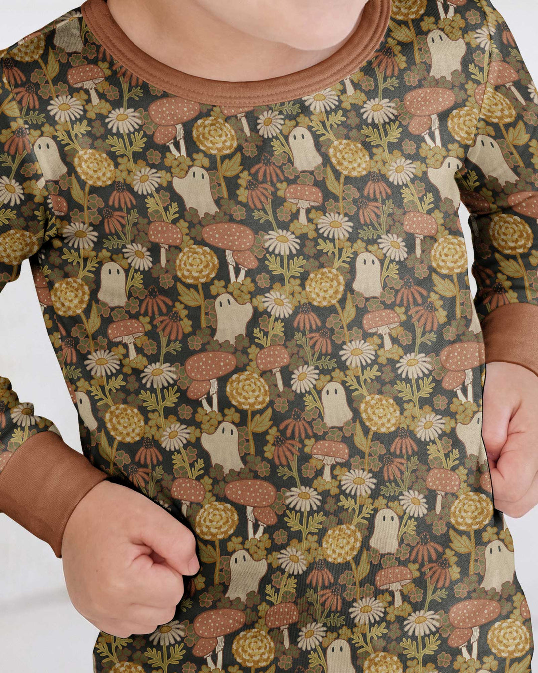 Ghost Garden Dark Autumn Bamboo Two Piece Long Sleeve Pajama Set