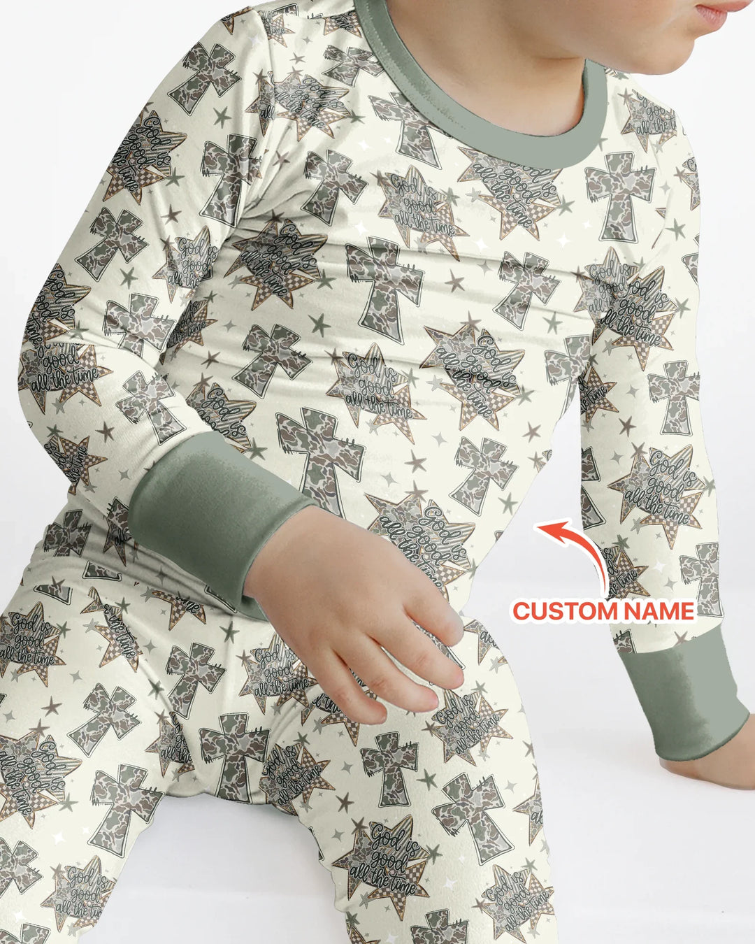 Template Bamboo Two Piece Long Sleeve Pyjamas Set