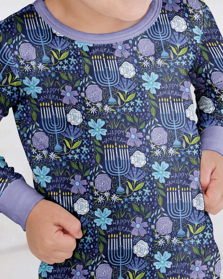 Hanukkah Me and Mom Matching Bamboo Two Piece Long Sleeve Pajama Set