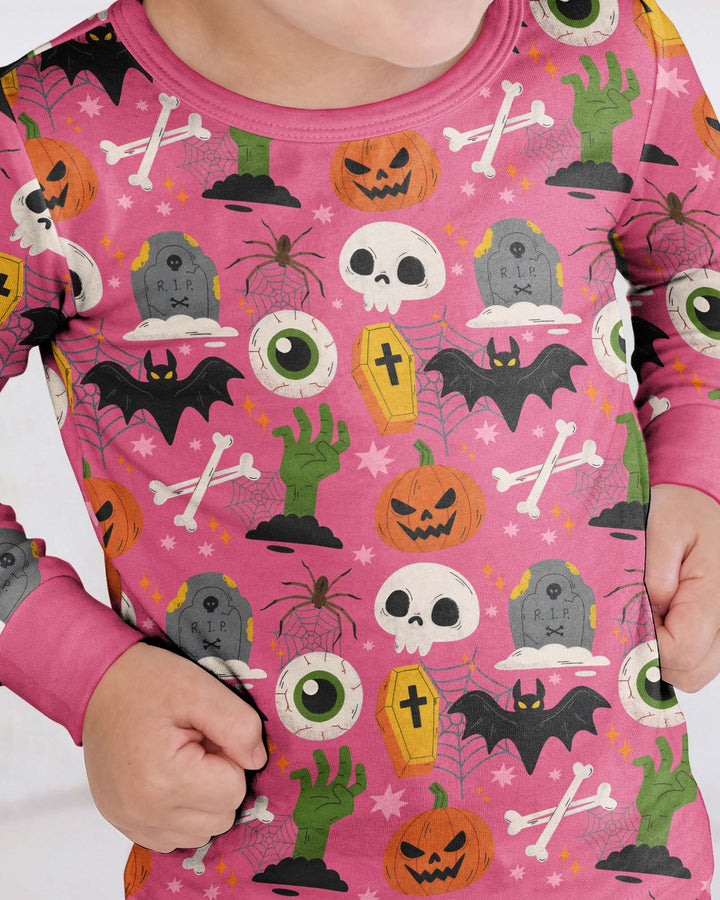 Little Monsters Bamboo Two Piece Long Sleeve Pyjamas Set For Halloween