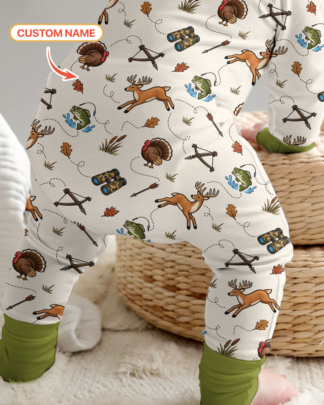 Personalized Pack My Diapers I'm Going Hunting Bamboo Convertible Zippy