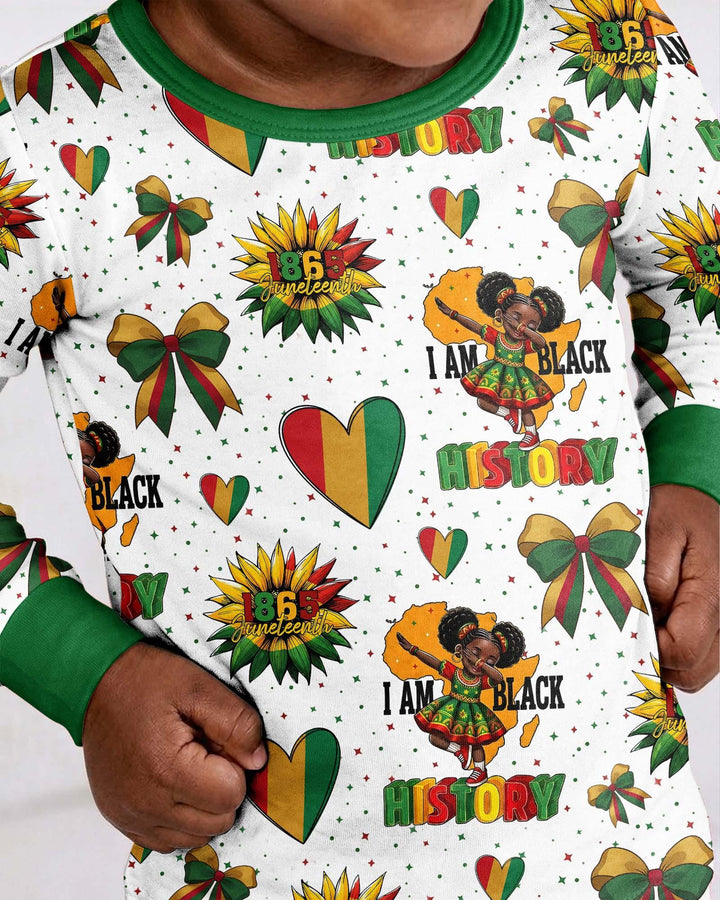Juneteenth Girl I Am Black History Bamboo Two Piece Long Sleeve Pajama Set