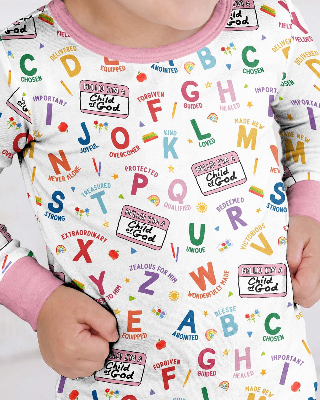 I'm A Child Of God ABCs Bamboo Two Piece Long Sleeve Pajama Set