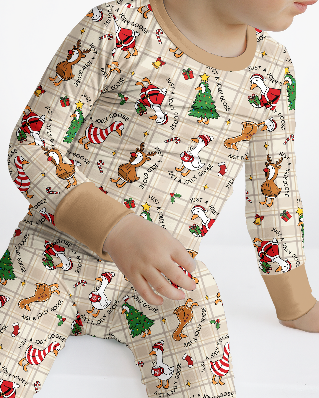 Jolly Goose Christmas Bamboo Two Piece Long Sleeve Pajama Set