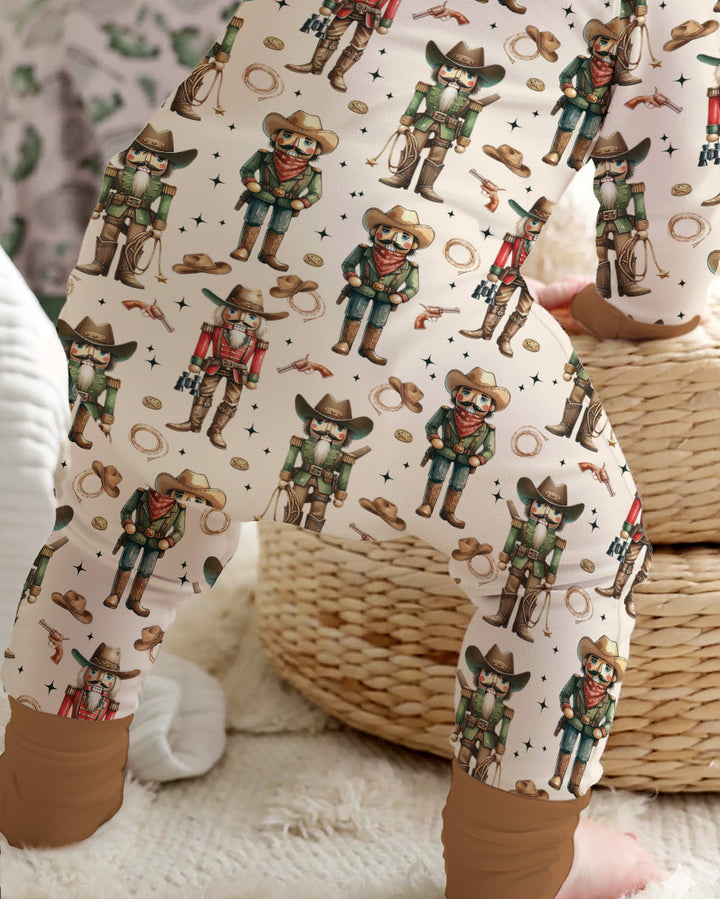 Western Christmas Cowboy Nutcracker Bamboo Convertible Zippy