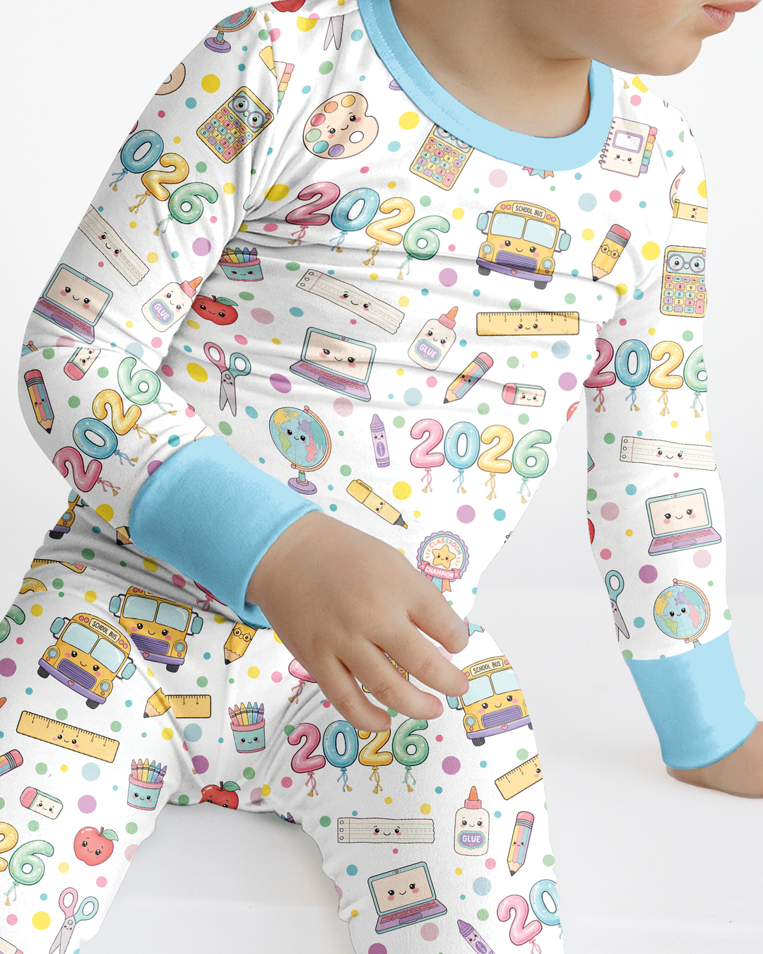 Template Bamboo Two Piece Long Sleeve Pyjamas Set