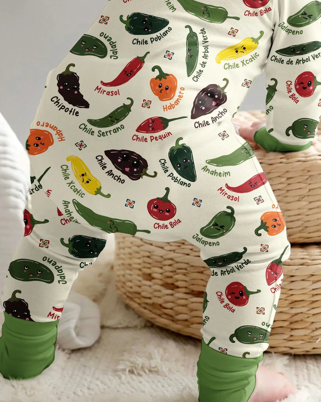 Kawaii  Mexican Chiles Bamboo Convertible Zippy