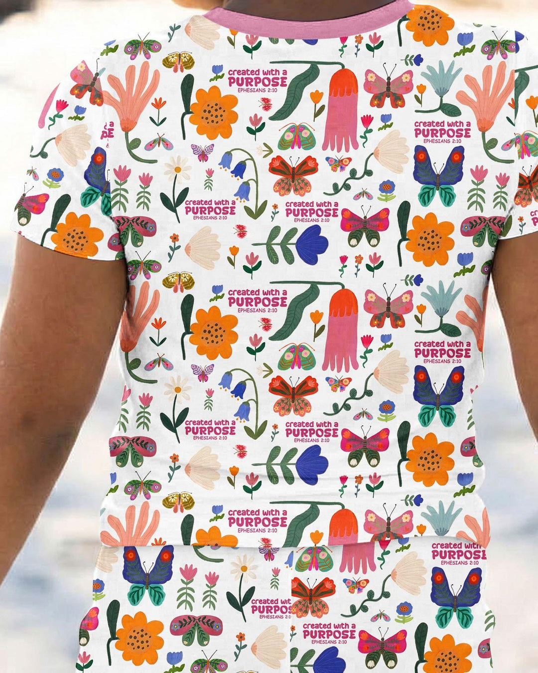 Created With A Purpose Bamboo Two Piece Short Sleeve Shorts Pajama Set