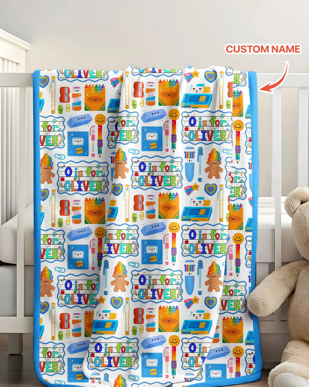 Custom Name Classroom Cuties Bamboo Blanket