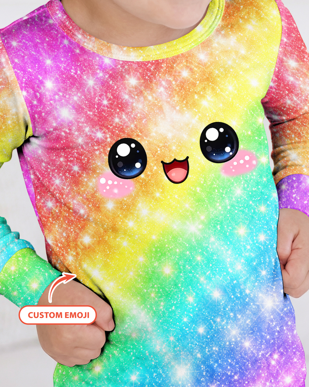Kawaii Dumplings Emoji Bamboo Two Piece Long Sleeve Pajama Set
