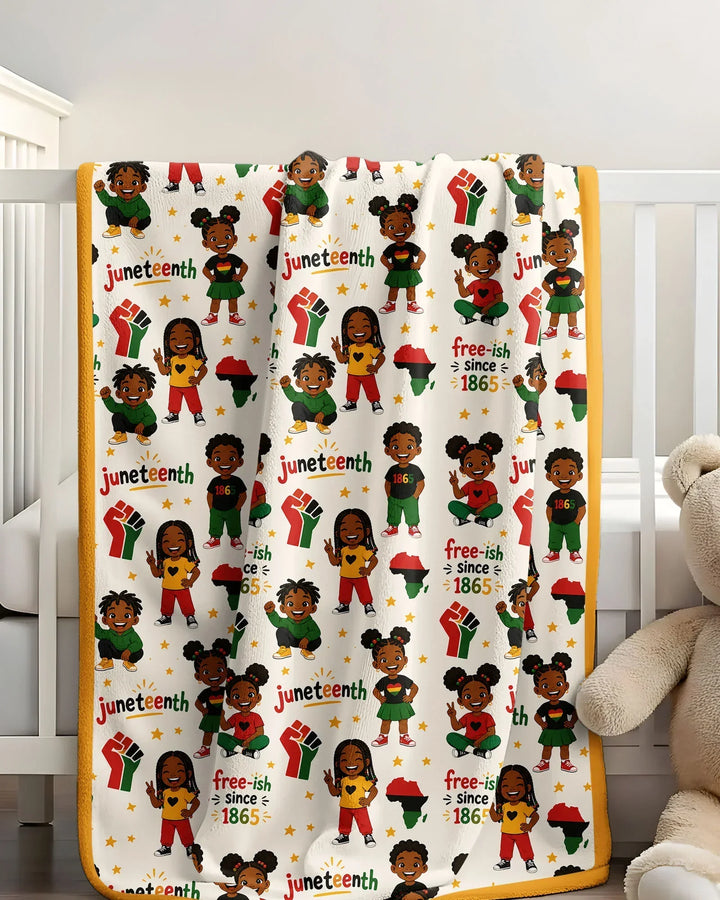 Juneteenth Free-ish Since 1865 Bamboo Blanket