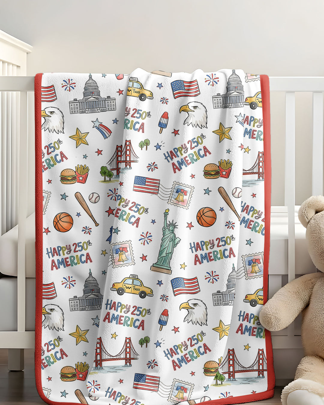 America 250 Celebration Bamboo Blanket