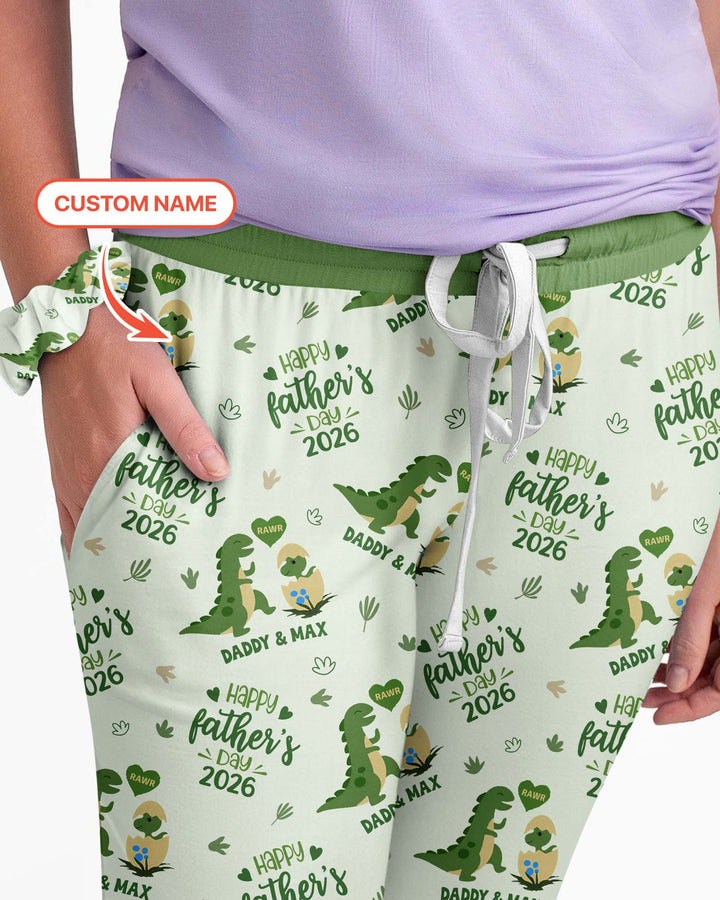 Custom Name Fathers Day 2026 Bamboo Women Pajama Set