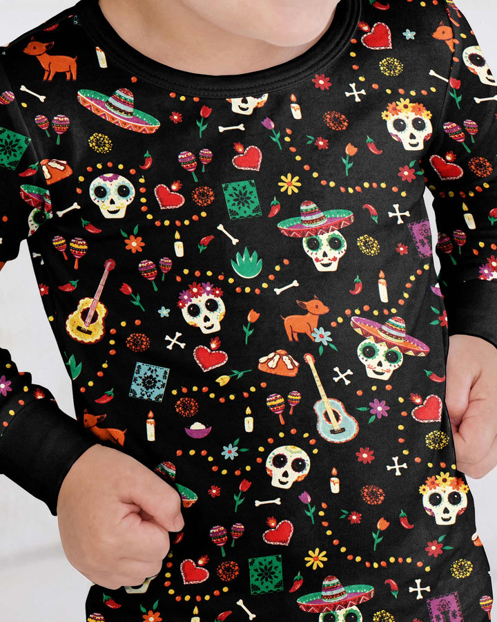 Day of the Dead Bamboo Two Piece Long Sleeve Pajama Set