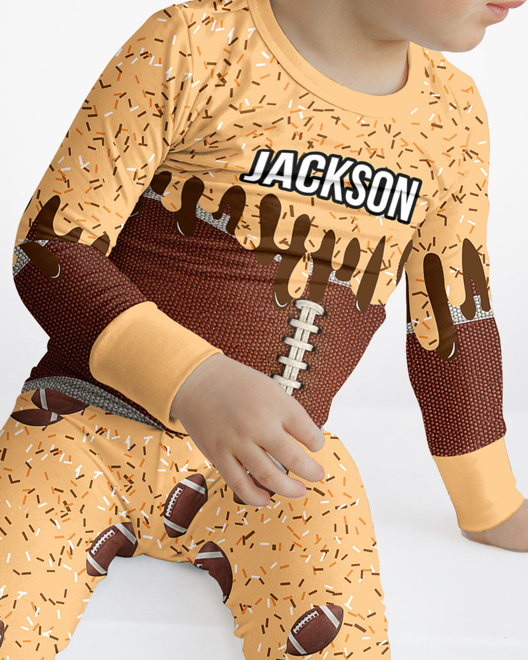 Icecream Drip  Bamboo Two Piece Long Sleeve Pajama Set
