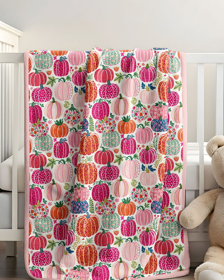 Pumpkin & Bloom Bamboo Blanket