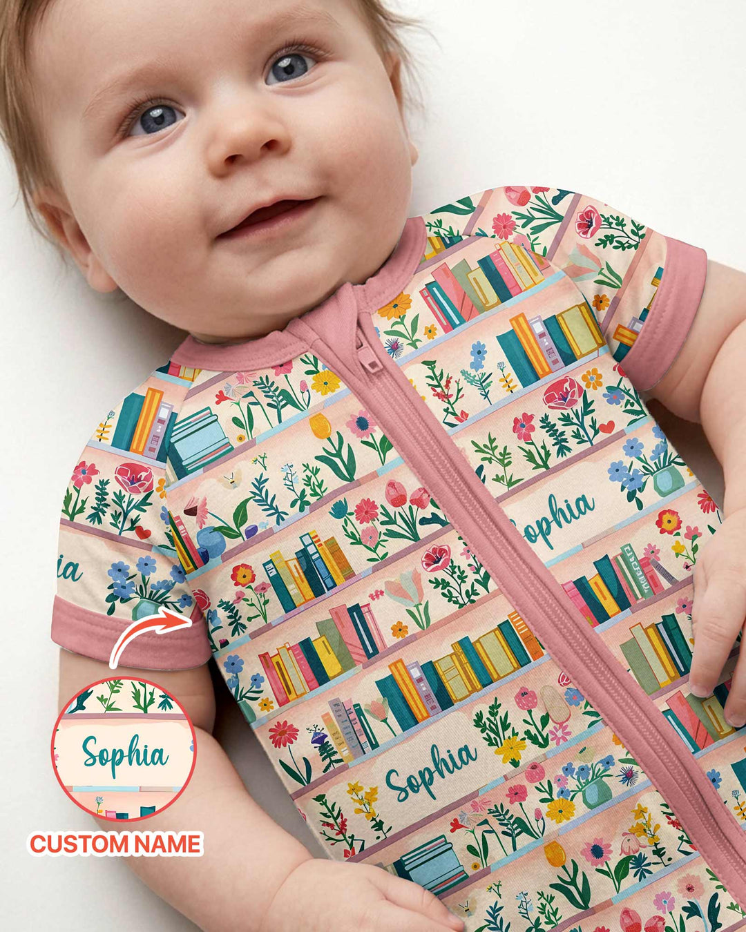 Personalized Book Lover Bamboo Shorty Zippy