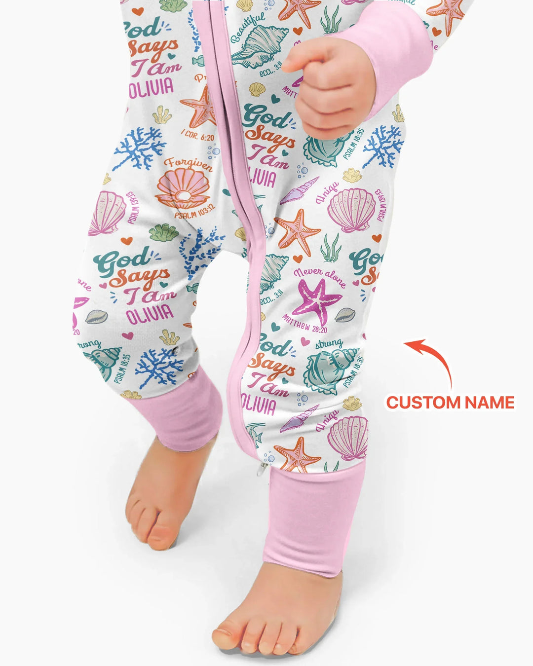 Coastal God Says I Am Custom Name Bamboo Convertible Zippy