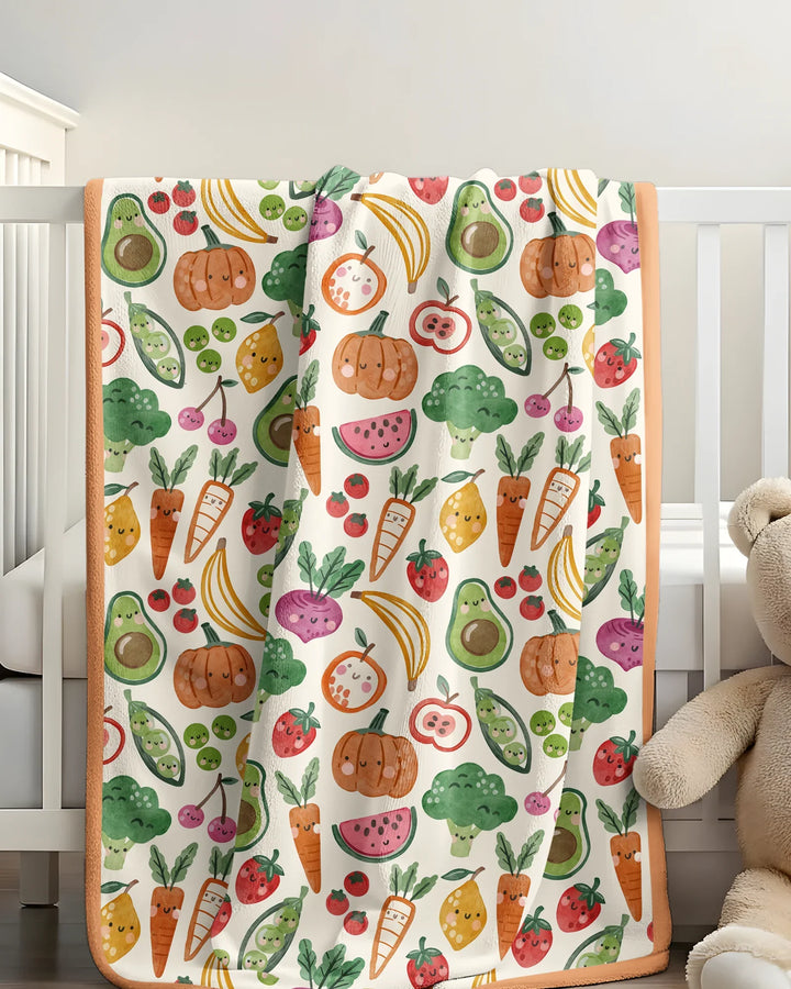 Veggie Friends Family Matching Bamboo Blanket