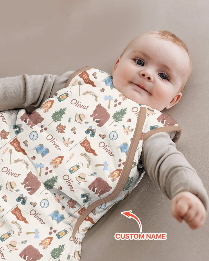 Custom Name Adventure Outdoors Bamboo Sleep Bag