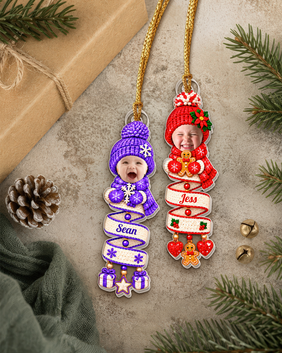 Baby Custom Photo Spiral Acrylic Ornament