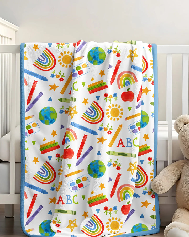 School Scribbles Bamboo Blanket