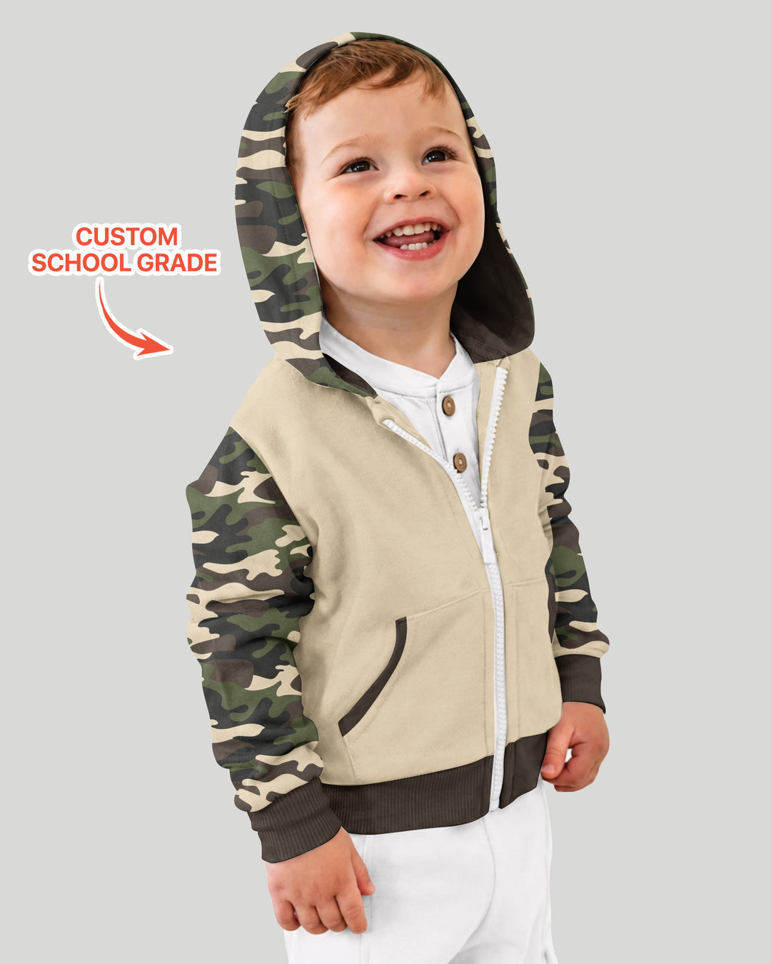 Back To School Monster Truck Dino Bamboo Zip Hoodie