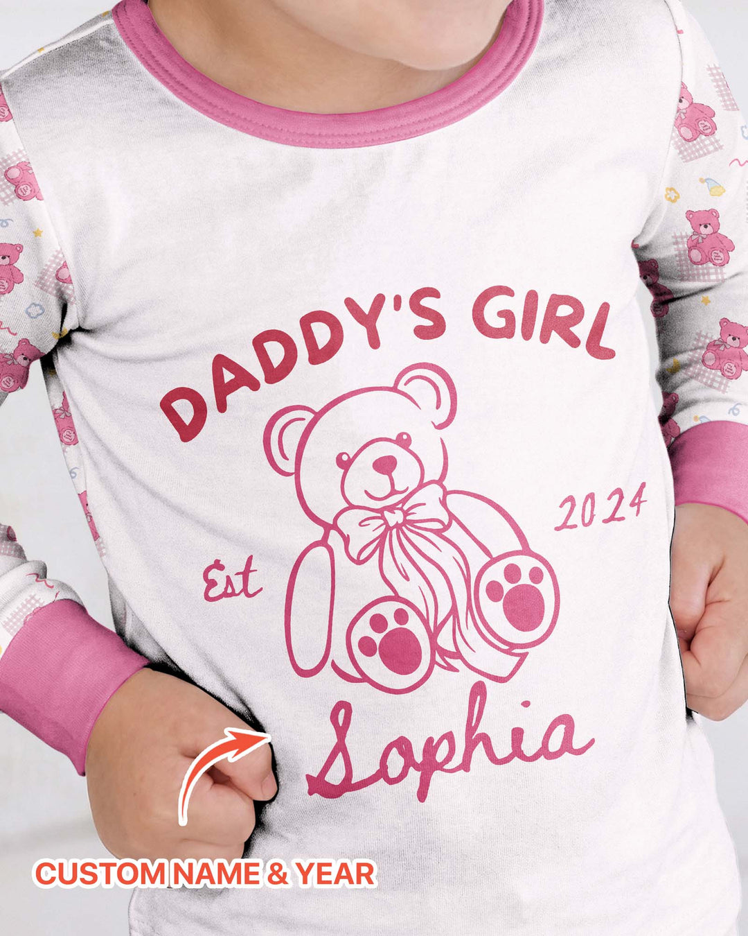 Daddy's Girl Club Bamboo Two Piece Long Sleeve Pajama Set