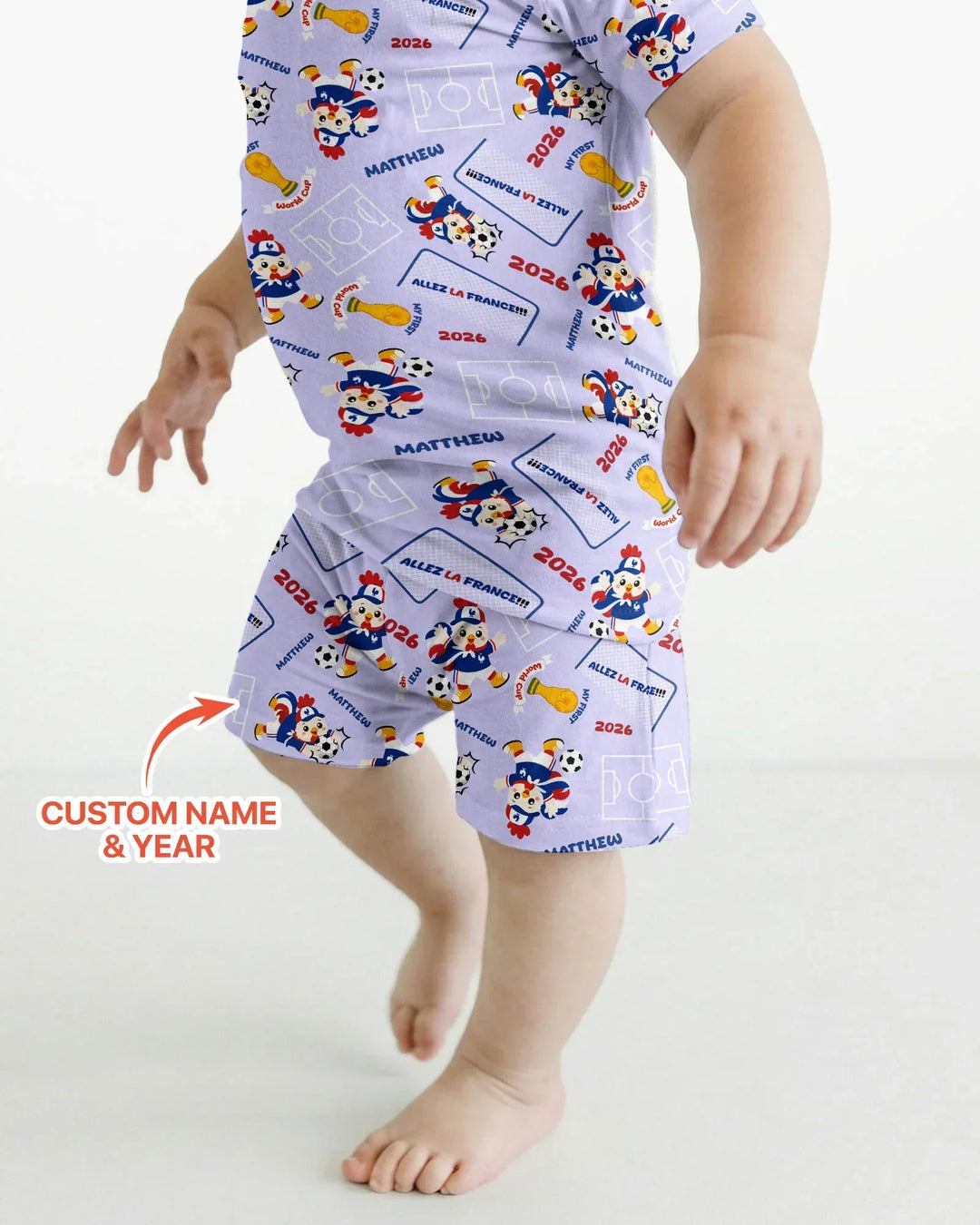 My First World Cup Bamboo Two Piece Short Sleeve Shorts Pajama Set