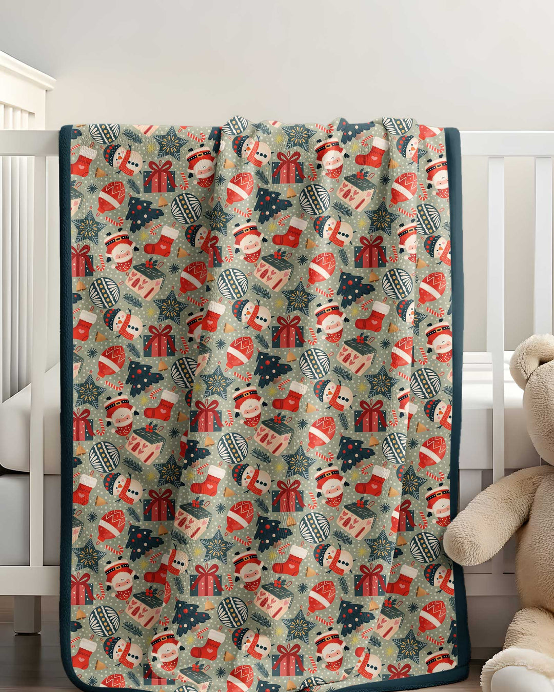 Christmas Ornaments Bamboo Blanket