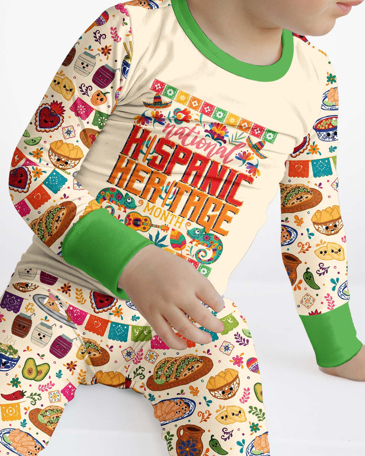 Hispanic Heritage Fiesta Bamboo Two Piece Long Sleeve Pajama Set