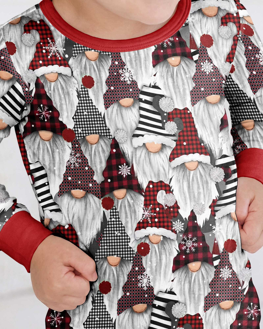 Christmas Gnome Bamboo Two Piece Long Sleeve Pajama Set