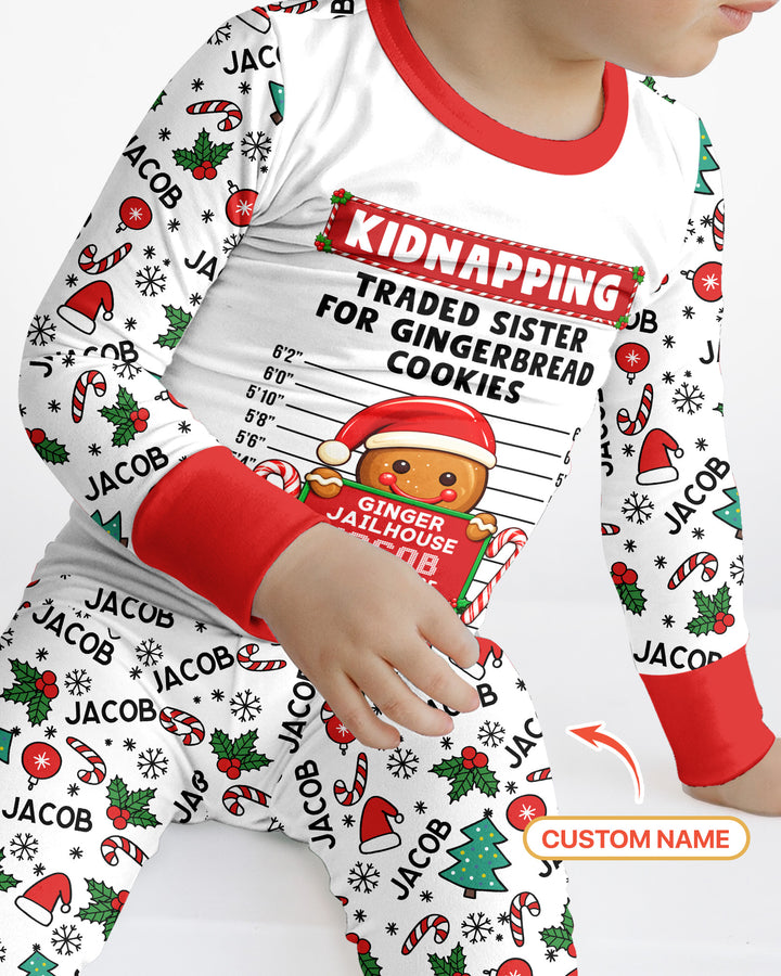 Funny Christmas Family Matching Bamboo Two Piece Long Sleeve Pajama Set