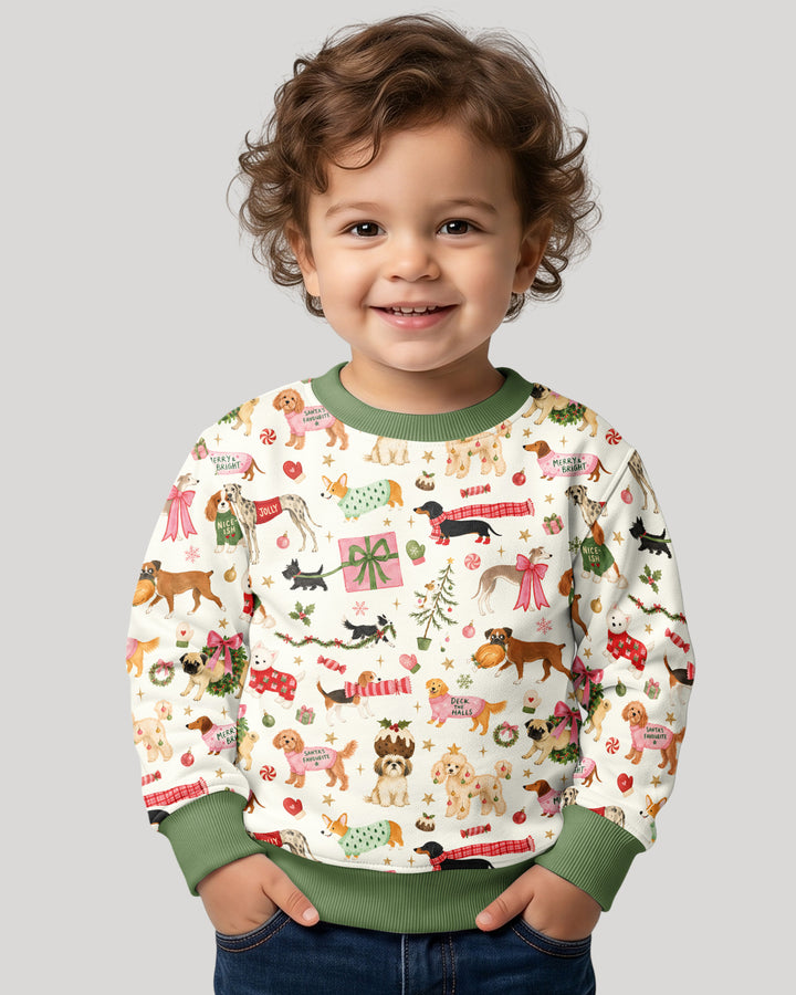 Festive Dog Merry Woofmas Bamboo Crewneck Sweatshirt