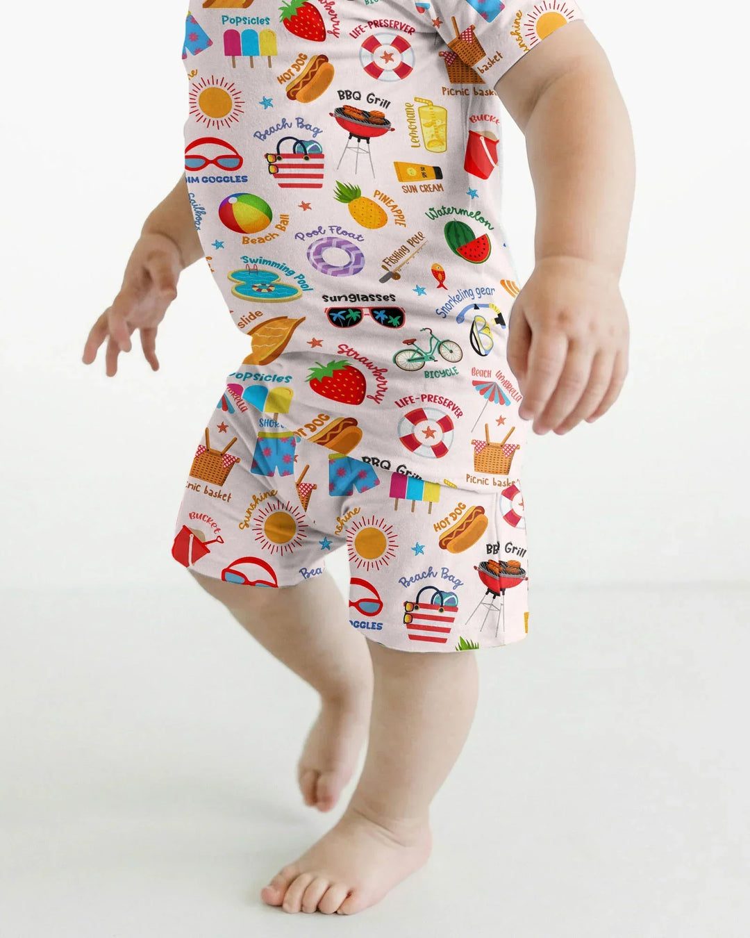 Love Summer Bamboo Two Piece Short Sleeve Shorts Pajama Set