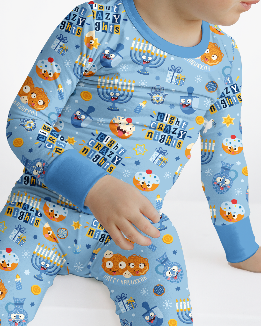 Eight Crazy Nights Bamboo Two Piece Long Sleeve Pajama Set